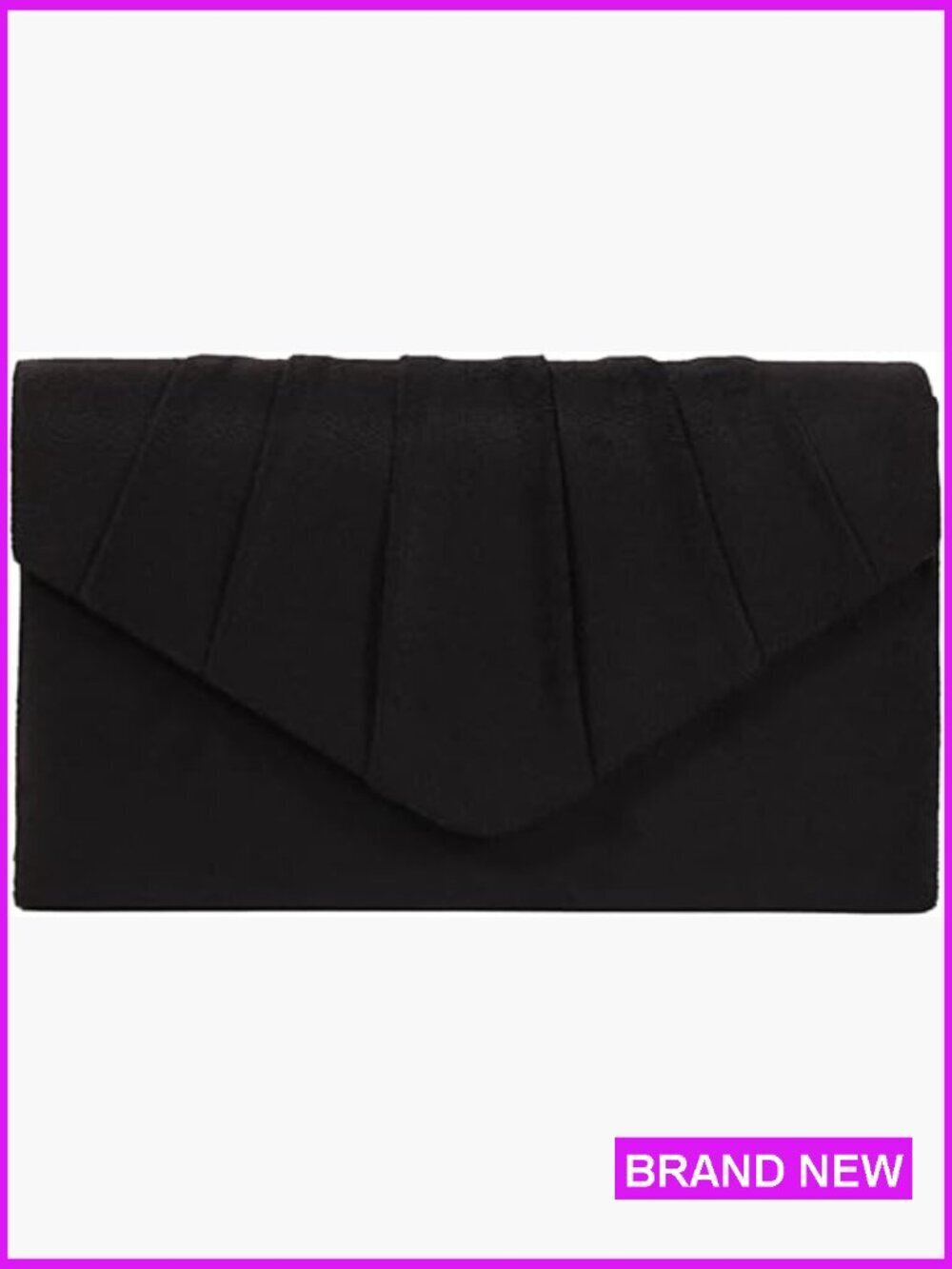 Velvet Suede Pleated Clutch Evening Bag Elegant Wedding Party Handbag